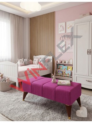 Winflex  Şık ve Fonksiyonel Dekoratif Puf  38X100 cm Fuşya