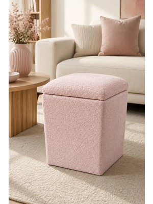 Mefaks Tekstil Kare Puf Baby Face Kumaş Pudra Pembe