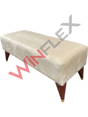 Winflex Dikdörtgen Dekoratif Puf (38X100 Cm) Krem