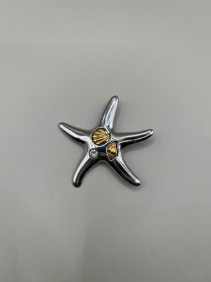 AG23 Tasarım Deniz Yıldızı Detaylı Silver Gümüş Renkli Broş