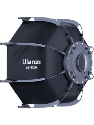 1001 AS-D30 30CM Mini Bowens Montajlı ve Izgaralı Sekizgen Softbox