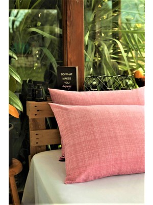 1001 Ranforce 2'li Yastik Kılıfı 50X70 cm Pudra AT7526