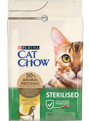 1001 Cat Chow Sterilised Kuru Kedi Maması, Tavuklu, Kısırlaştırılmış, Yetişkin, 3 kg