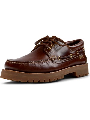 1001 15233 Wholesale Deri Sneakers Kahverengi Erkek Ayakkabı