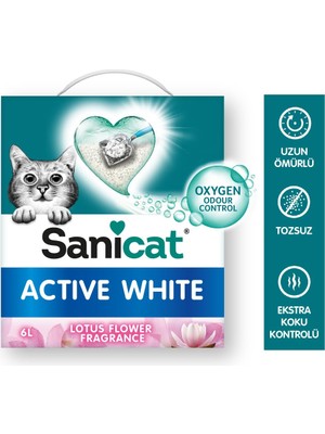 1001 Active White Topaklanan Kedi Kumu (Kokusuz) 10L