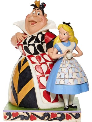 1001 Jim Shore Disney Traditions Alice Harikalar Diyarında 'kaos ve Merak' Figürü, Renkli, 14 x 15 x 2