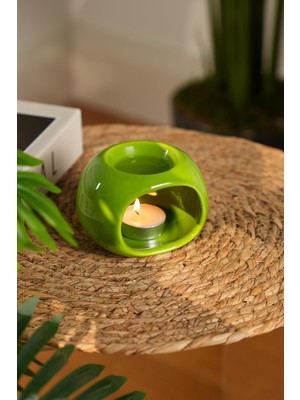 1001 Love Bundles Sphereglow Yeşil Seramik Buhurdanlık – Fresh Lime Yeşil