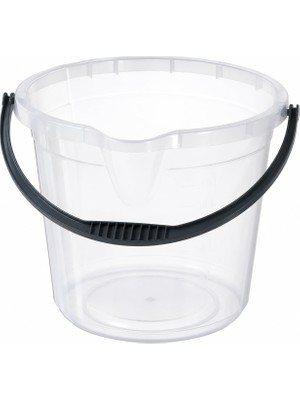 1001 13 L Şeffaf Temizlik Kovası – Ergonomik Saplı, Alt Tutma Kulplu, Ölçü Çizgili, Dayanıklı