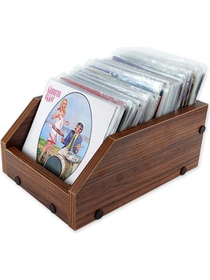 1001 Ahşap 7" Plak Kasası (Ceviz)