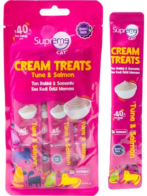 1001 Ton Balıklı & Somonlu Sıvı Kedi Ödül Maması 4 x 14 gr