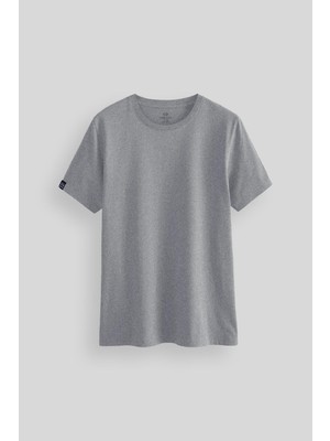 1001 Açık Yeşil Basic Kısa Kol Standart Kalıp O Yaka T-Shirt, T10ER-87911