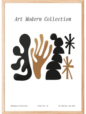 1001 Ahşap Çerçeveli Tablo Renkli Figürler – Soyut Modern Koleksiyon Ofis Dekoru Poster 101455, 21