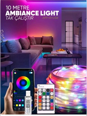 1001 10M Smart LED Sese Duyarlı Bluetooth Baglantı