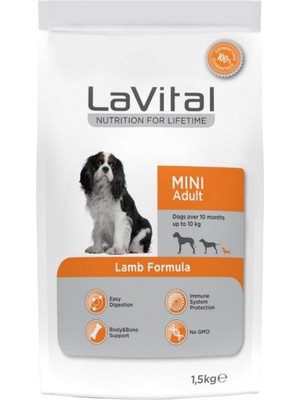 1001 Lavital Mini Irk Yetişkin Köpek Maması Kuzulu 1,5 kg