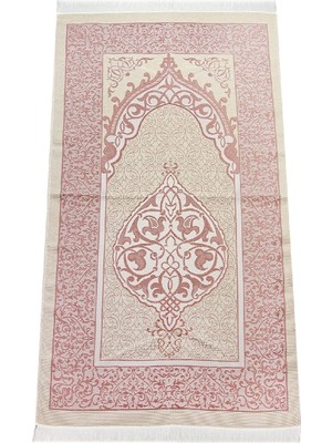 1001 Lüks Açık Renk Osmanlı Tafta Seccade - 0210 (Kırmızı)