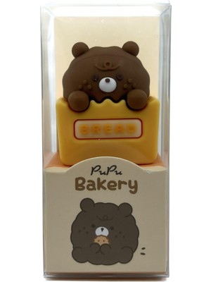 1001 Pupu Bakery 3D Silikon Renkli Kalemtraş Ayıcık