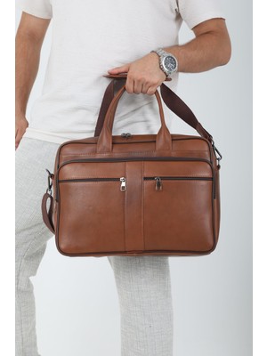 1001 Hakiki Deri Evrak ve Laptop Çantası/uzun Askılı Büyük Boy Laptop Çanta / 15,6 Inç