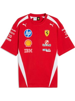 1001 Scuderia Ferrari F1 2026 Erkek Takım Sürücü Tişörtü - Kırmızı