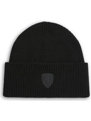 1001 Unisex Yetişkin Ferrarı Pro Mid Crown Beanie Şapka Puma Black Tek Beden