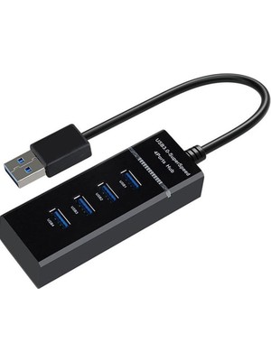 TeknoKapsül 6043 4 Port USB 3.0 Çoğaltıcı Çoklayıcı Hub Adaptör Switch Hız: Usb3.0-5gbit/sn 4 Adet Usb3.0 Kablo Uzunluğu: 30 cm 4 Farklı Cihazı Usb3.0 Hızında Tek Noktadan Aynı Anda Bağlayın