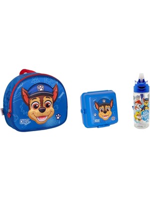 1001 Paw Patrol Chase Beslenme Çantası Seti, 3 Parça, Mavi