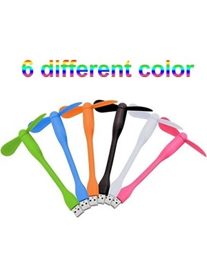 TeknoKapsül Swallowzy Mini USB Fan 6'lı Paket Taşınabilir Esnek Soğutucu Soğutma Fanı Bilgisayar Pc Dizüstü Bilgisayar Için Güç Bankası