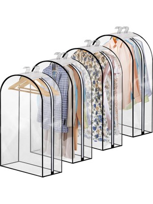 1001 Aee® Çoklu Elbise Abiye Takım Kıyafet Kılıfı 60X100 cm | Transparan Şeffaf Pvc Gamboç | Uzu