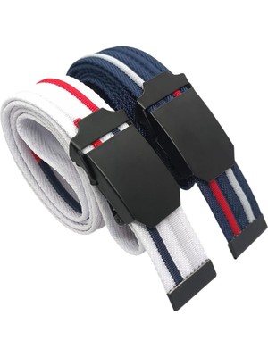 1001 2 Adet Erkek Kemer Mavi ve Beyaz Tactical Palaska Tarzı 4 cm