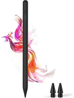 TeknoKapsül IPAD(2018-2026) Için Stylus Tablet Kalem 2018 Sonrası Tüm iPad Modellerinine Uyumlu Eğim Sensörlü Avuç Içi Reddi Aktif Stylus Kalem (Siyah)