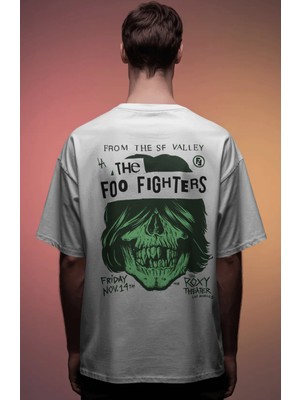 Sevbano Foo Fighters Rock Metal Müzik Grubu Baskılı Unisex Oversize Premium Tişört