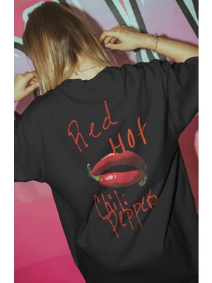 Sevbano Red Hot Chili Peppers Rock Metal Müzik Grubu Baskılı Unisex Oversize Premium Tişört