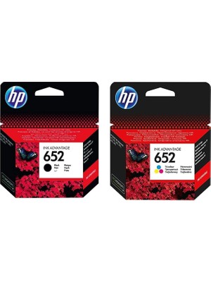 TeknoKapsül Hp F6V25AE + F6V24AE 652 Siyah + Renkli Kartuş Seti