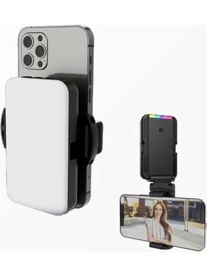 TeknoKapsül Taşınabilir Rgb LED Dolgu Işığı 6 Renk Modlu 3000-6500K Ayarlanabilir Işık Telefon Tablet Notebook Tripod Uyumlu Şarjlı Video Selfie Canlı Yayın Işığı | F615