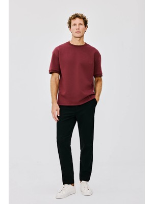 DeFacto Tailored Fit Düz Paça Her Yöne Esneyen Yumuşak Tuşe Cepli Pantolon C7508AX26AU