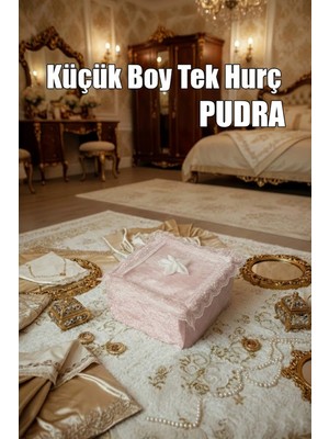 Belirtilmemiş Çeyizlik Küçük Tek Hurç Çiçekli, Kadife Tek Hurç Çeyizlik Dantelli Hurç, Küçük Boy Hurç