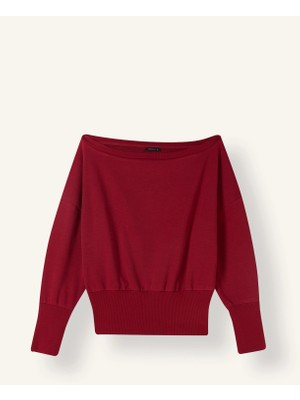 DeFacto Loose Fit Geniş Ribanalı Omzu Açık Basic Sweatshirt I4990AX26AU