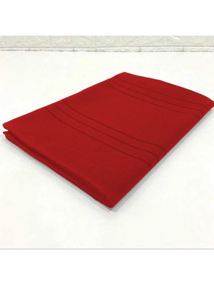 Belirtilmemiş Çizgili Tek Masa Örtüsü Colber 160X220CM Kırmızı