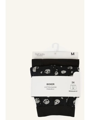 DeFacto Regular Fıt Desenli Beli Lastikli 2li BOXER I7825AX26AU