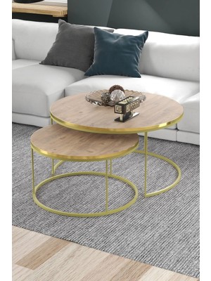 Belirtilmemiş Gold Special 2 Li Orta Sehpa Ceviz