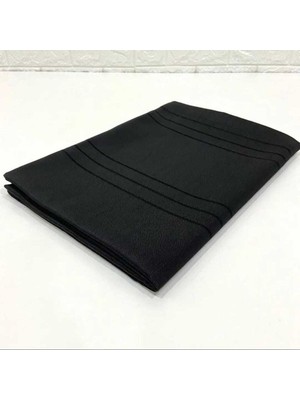 Belirtilmemiş Çizgili Tek Masa Örtüsü Colber 160X260CM - Siyah