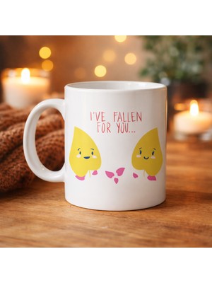 Belirtilmemiş Model 29 – I’ve Fallen For You Yazılı Sevimli Aşk Temalı Porselen Kupa