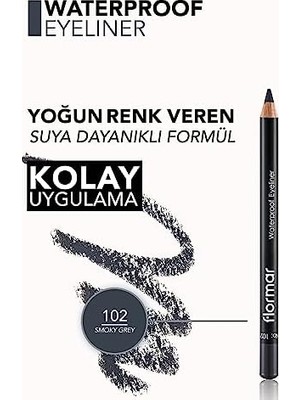 TeknoKapsül Suya Dayanıklı Göz Kalemi - Gri Waterproof
