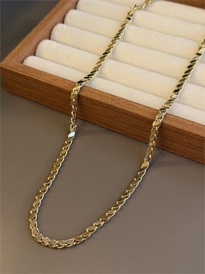 Melonika Arpa Zincir Kolye - 70CM - Altın Ryl