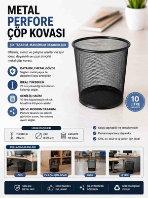 Asi Metal Çöp Kovası