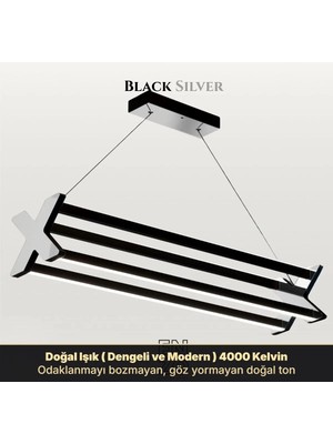 Enzo Light Model X: Benzersiz Form Lineer Sarkıt Avize - Yukarı & Aşağı Işık