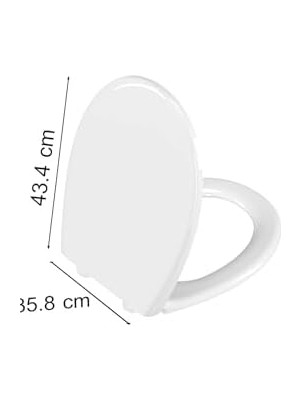 TeknoKapsül S20 Round 109-003-909 Universal Klozet Kapağı, Yavaş Kapanır, Kolay Çıkabilir, Beyaz