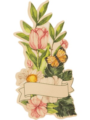 Tulipa Kağıt Isimlik 8,5X17 cm 12'li Paket