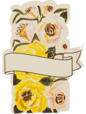 Rosa Kağıt Isimlik 8,5X12,5 cm 12'li Paket