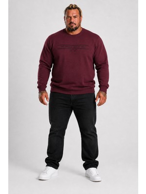 Moc Grande Mocgrande Erkek Büyük Beden Sıfır Yaka 3ip Sweat Original 24203 MURDUM