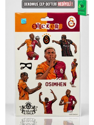 Lisanslı Galatasaray "victor Osimhen" Sticker Sheet